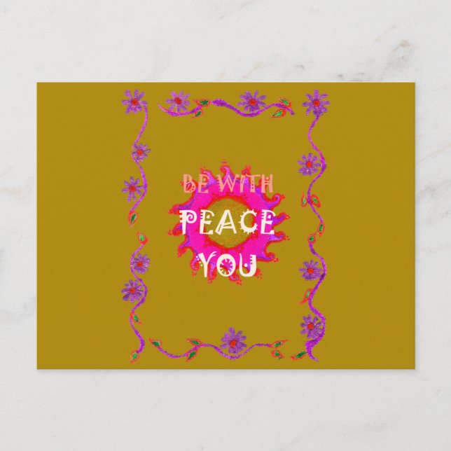 Inspiration Frieden mit Ihnen Vector Design Art Postkarte (Vorderseite)