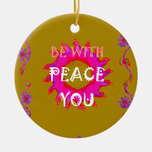 Inspiration Frieden mit Ihnen Vector Design Art Weihnachtsschmuck (Vorne)