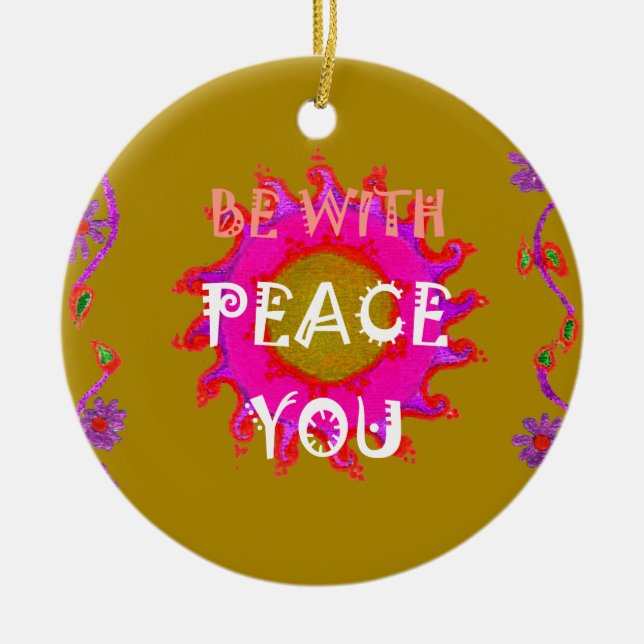 Inspiration Frieden mit Ihnen Vector Design Art Weihnachtsschmuck (Vorne)