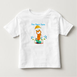 Inspiration Frühlingsfox mit Regenschirm Kleinkind T-shirt