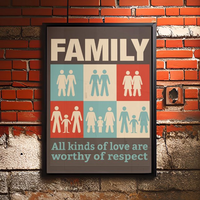 Inspiration für alle Arten von Liebe LGBT-Poster Poster (Perfect gift for anyone who wants to show their support and respect for all the families and love)