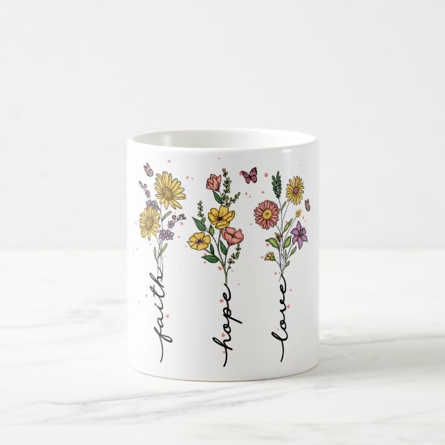 Inspiration für Christliche Blütenveröffentlichung Kaffeetasse (Mittel)