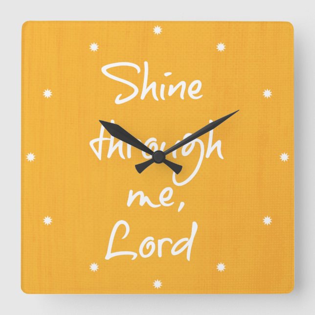 Inspiration für Christliches Zitat-Bejahungsgebet Quadratische Wanduhr (Vorderseite)