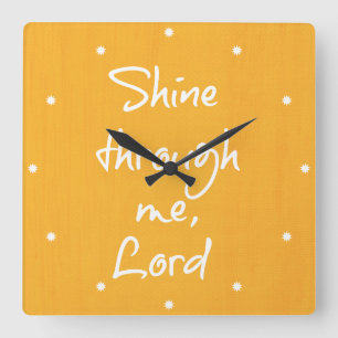 Inspiration für Christliches Zitat-Bejahungsgebet Quadratische Wanduhr