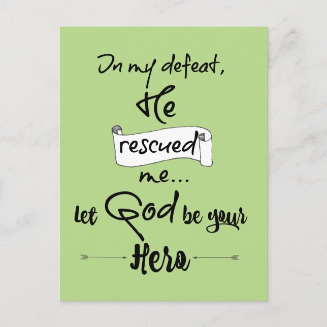 Inspiration für Christliches Zitat Postkarte (Vorderseite)