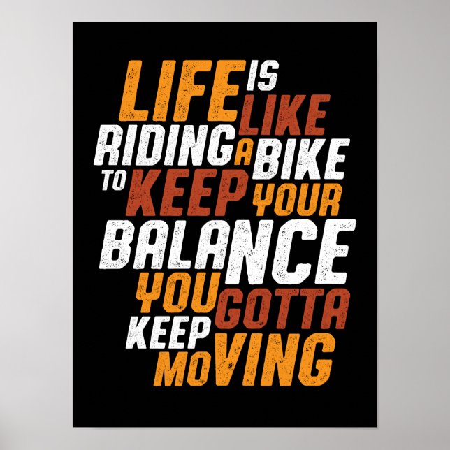 Inspiration für das Fahrrad - Leben wie das Fahrra Poster (Vorne)