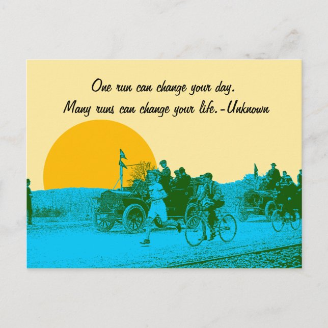 Inspiration für das Laufrennen des Rennfahrers 191 Postkarte (Vorderseite)