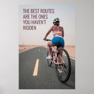 Inspiration für das Radrennen Kunst für Abenteuer Poster