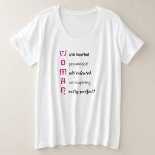 Inspiration für die Frau Große Größe T-Shirt