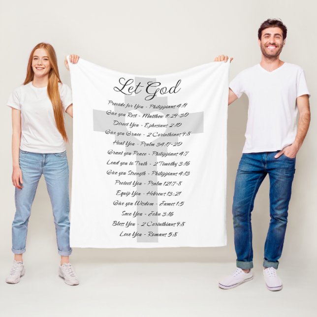 Inspiration für die Gottesschrift gelassen Fleecedecke (Beispiel)