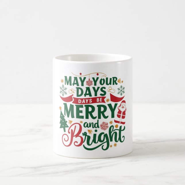Inspiration für ein frohes Weihnachtsfest Kaffeetasse (Mittel)