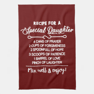 Inspiration für eine besondere Tochter Geschirrtuch