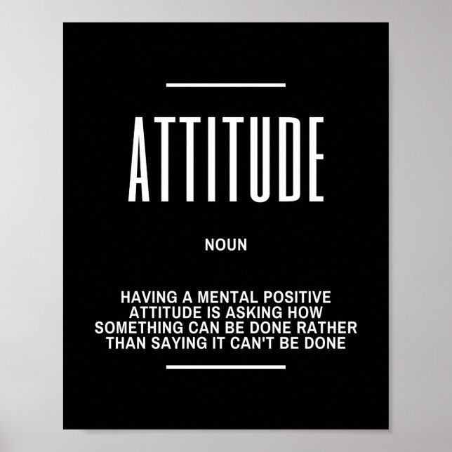 Inspiration für eine positive Einstellung Poster (Vorne)