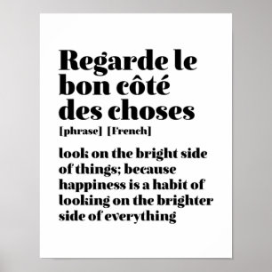 Inspiration für Französisch Zitat auf der rechte Poster