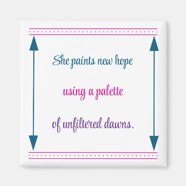 Inspiration für Frauen Magnet (Vorne)