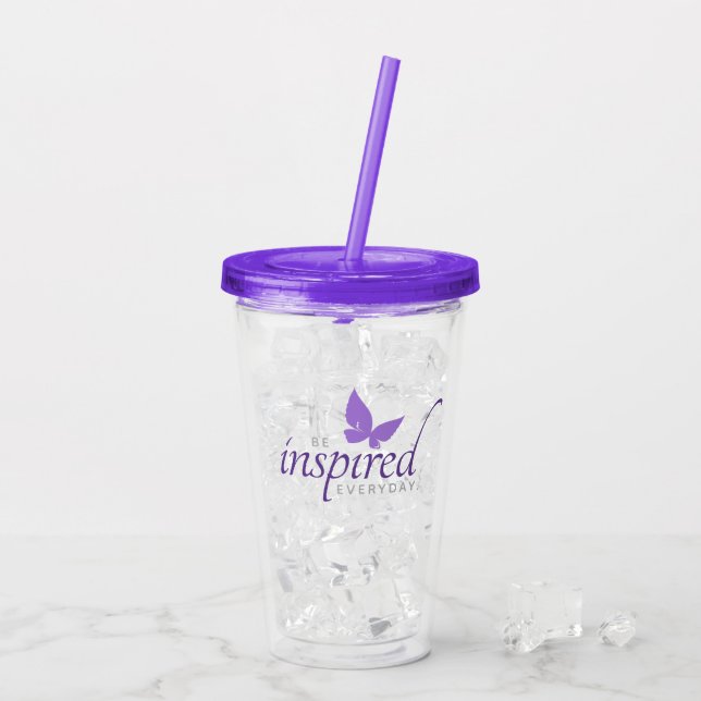 Inspiration für jeden Schmetterling Inspiriert wer Acryltrinkbecher (Rückseite Ice)
