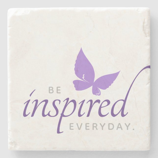Inspiration für jeden Schmetterling Inspiriert wer Steinuntersetzer (Vorderseite)