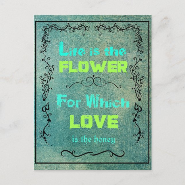 Inspiration für Leben und Liebe Postkarte (Vorderseite)