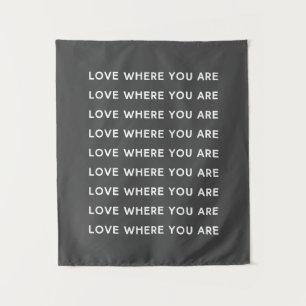 Inspiration für Word Typografie schwarz Wandteppich