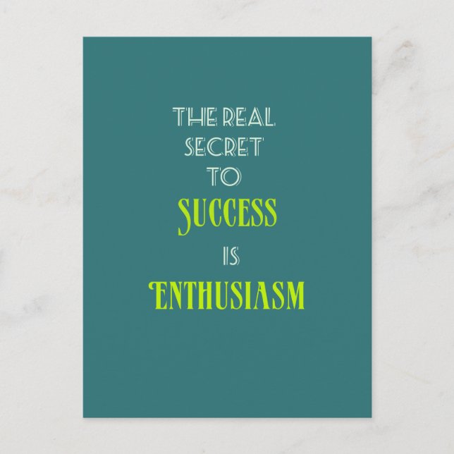 Inspiration für Zitattypografie Postkarte (Vorderseite)