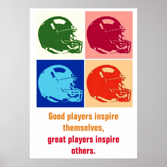 Inspiration Fußball Einzigartiges Kunstwerk Pop Ku Poster (Vorne)
