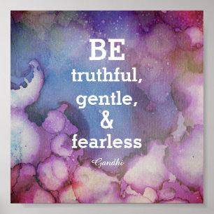 inspiration Gandhi citation poster aquarelle