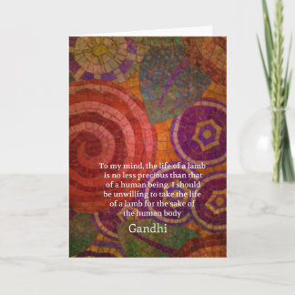 Inspiration Gandhi Tierrechte zitieren ART Karte