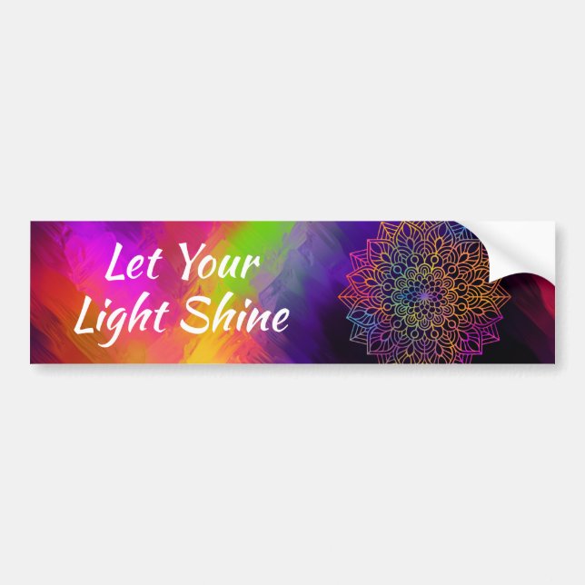 Inspiration Gelassen Shine Mandala Autoaufkleber (Vorne)