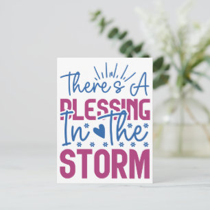 Inspiration gibt es einen Segen im Sturm Postkarte