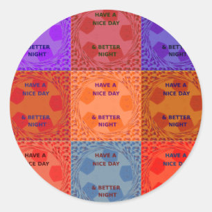 Inspiration haben einen schönen Tag überprüft Pop Runder Aufkleber