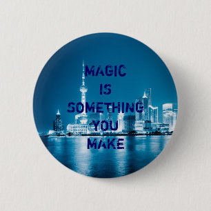 Inspiration Hoffnung Zitat Stadt Nacht Button