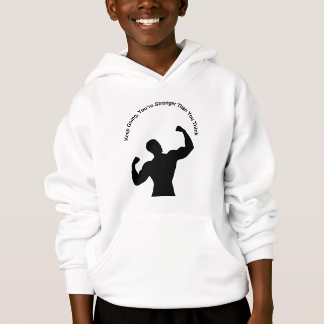 Inspiration Hoodie - "Sie sind stärker als Sie. (Vorderseite)