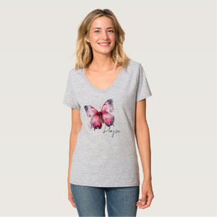 Inspiration Hope Pink Butterfly T-Shirt
