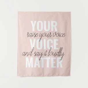 Inspiration Ihre Stimme zählt Motivationszitat Wandteppich