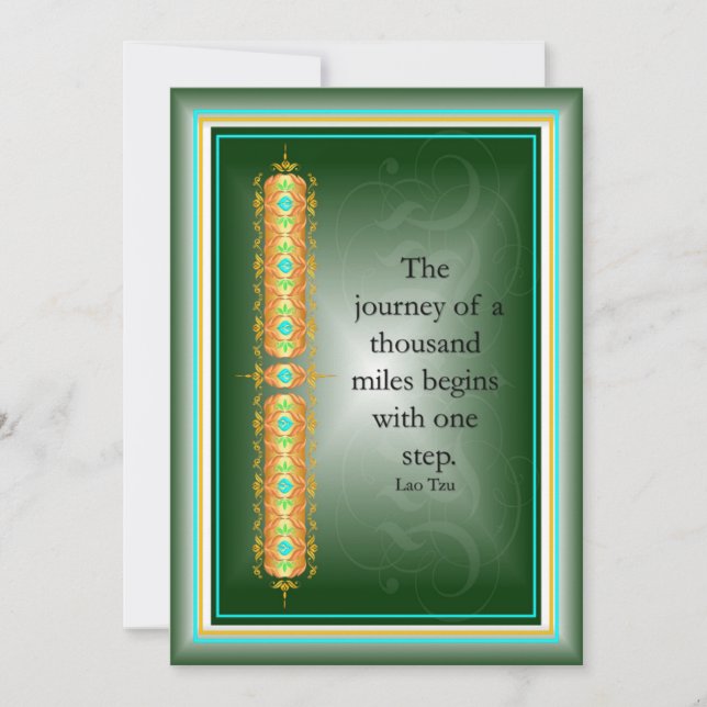 Inspiration im eleganten Dekordesign Einladung (Vorderseite)