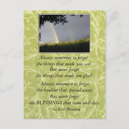 Inspiration irischer Segen immer vergessen Postkarte