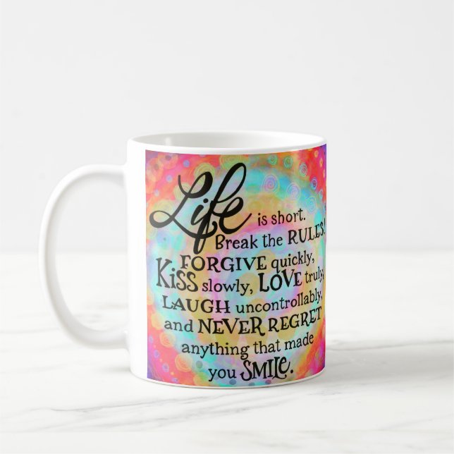 Inspiration ist Kurzes Zitat Kaffeetasse (Links)