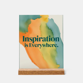 Inspiration ist überall acrylschild