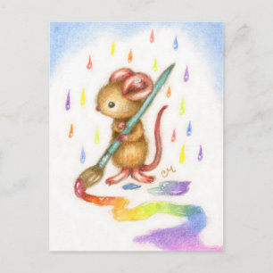 Inspiration - jolie carte postale de la souris art