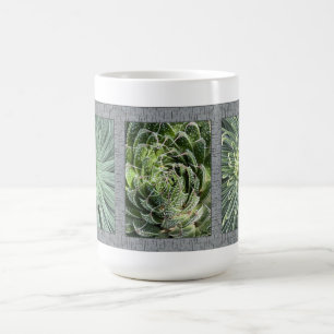Inspiration-Kaffee-Tasse mit Aloe-Pflanze Kaffeetasse