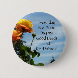 Inspiration knöpft gute Brief-Arten-Wort-Rose Button