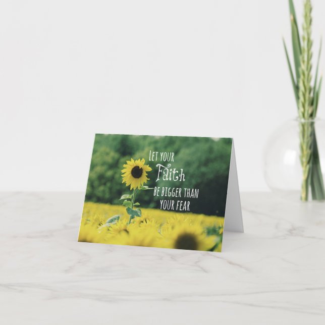 Inspiration: Lass deinem Glauben mehr als Angst Karte (Vorderseite)