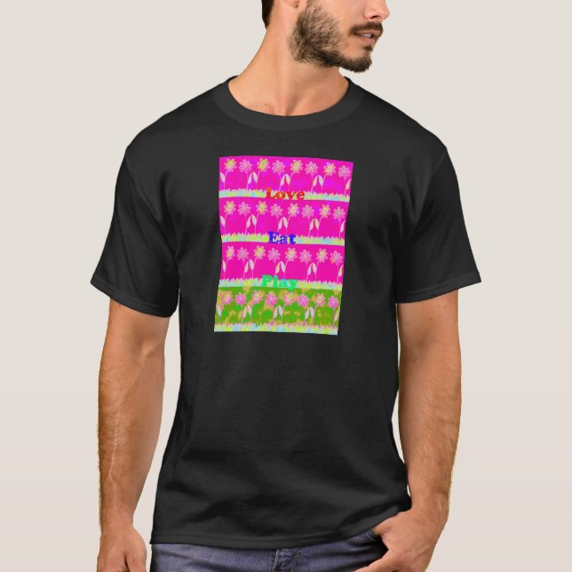 Inspiration Liebe Essen Blume Design T-Shirt (Vorderseite)