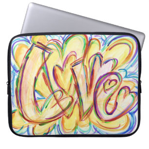 Inspiration Liebe Word hört den Computerschlauch Laptopschutzhülle