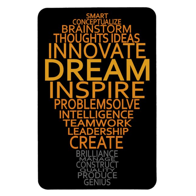 Inspiration Light Bulb-Magnet Magnet (Vertikal)