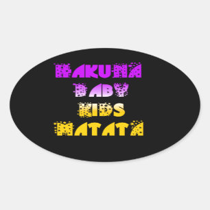Inspiration Lila und Gold Extravagant Hakuna Matat Ovaler Aufkleber