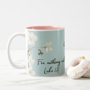 Inspiration Luke 137 Zitat Blaue Blütenbiene Zweifarbige Tasse