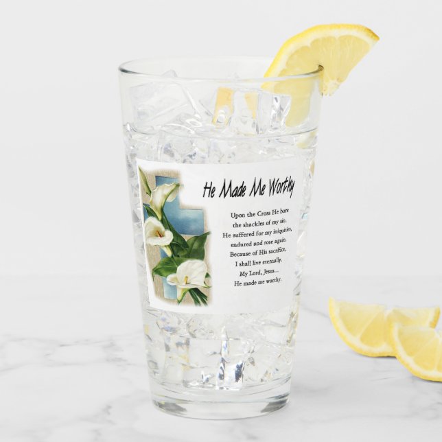 Inspiration machte er mich wert glas (Rückseite Ice)