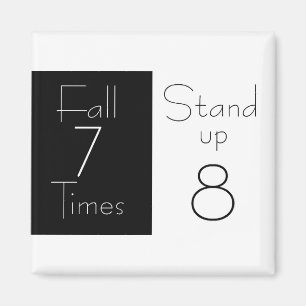 Inspiration Magnet "Fall Sieben Mal, Stand up E