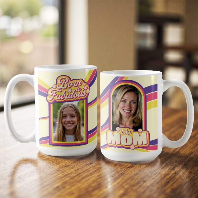 Inspiration Mama Zitat Retro 70er Typografie Foto Kaffeetasse (Von Creator hochgeladen)